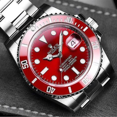 red rolex gold|Rolex red submariner.